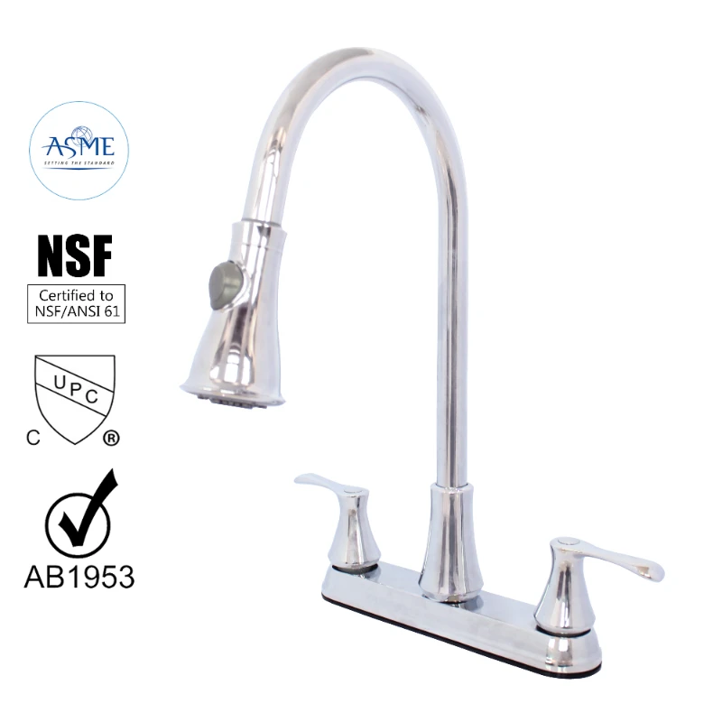 Wasserman 22167043 - Kitchen Sink Faucet Double Handle Pull Down Spray in Chrome free shipping
Wasserman 22167043 - Kitchen Sink Faucet Double Handle Pull Down Spray in Chrome free shipping