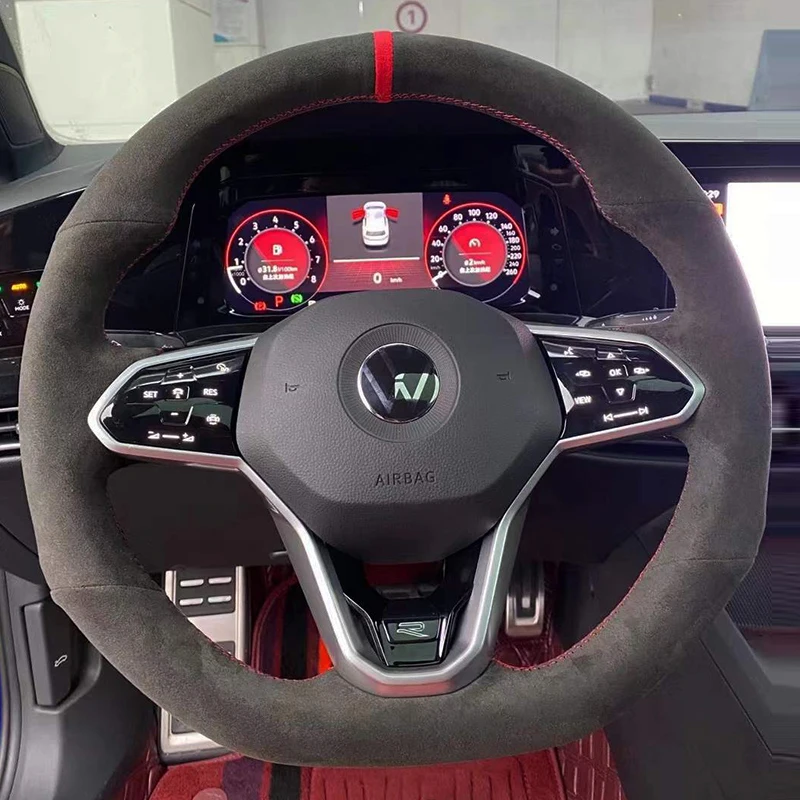 Чехол рулевого колеса автомобиля износостойкая замша для Volkswagen VW Atlas Golf 8 Mk8 Jetta Passat B9 Tiguan Sharan, автомобильные аксессуары
Чехол рулевого колеса автомобиля износостойкая замша для Volkswagen VW Atlas Golf 8 Mk8 Jetta Passat B9 Tiguan Sharan, автомобильные аксессуары
