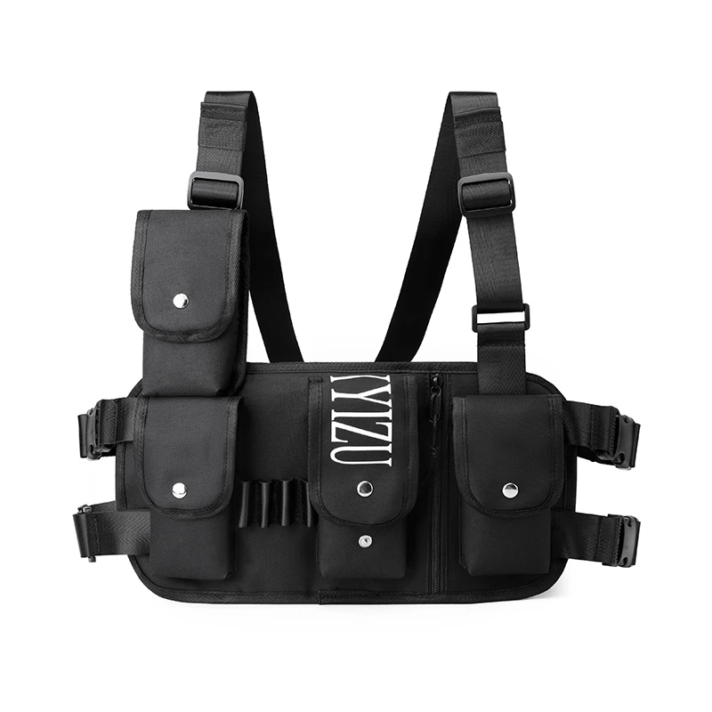 

Fashion Nylon Chest Rig Bags Hip Hop Vest Streetwear Bags Functional Tactical Harness Chest pack Unisex New Waist Bag Kanye West