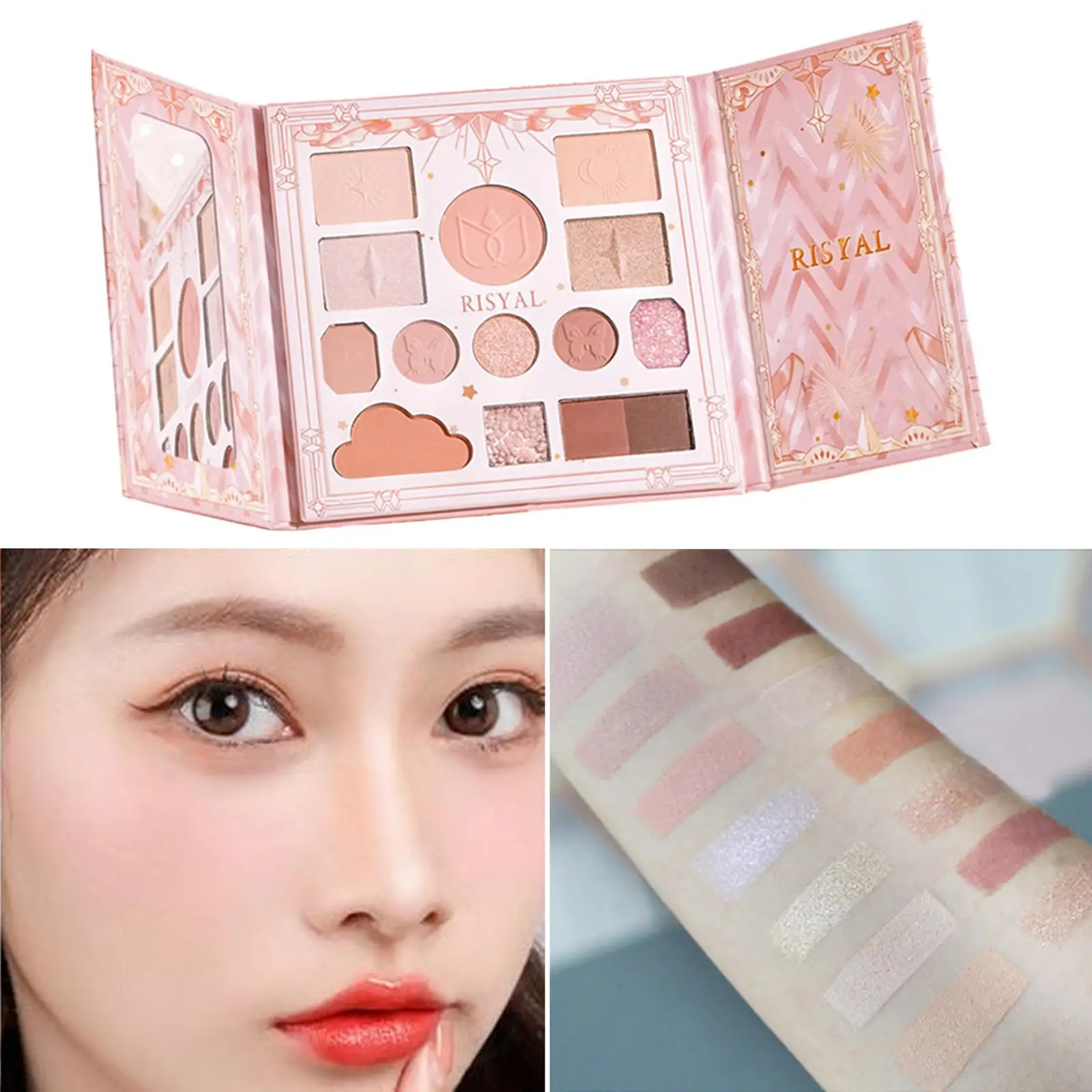 

14 Colors Eyeshadow Palette Natural Nudes Blendable Easy Apply Glitter Powder Eye Shadow Makeup Palette Festival Gift