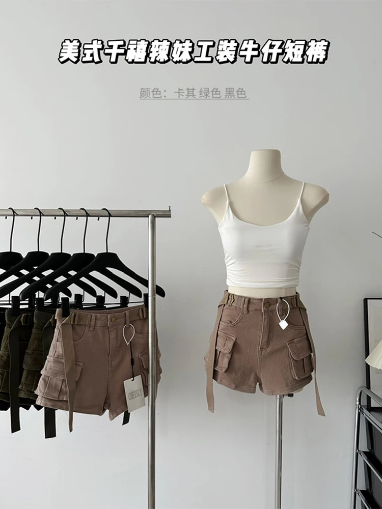 2023 Summer Women American Vintage Design Hot Pants 2000s Aesthetic Bottoms Cargo Denim Shorts Jean Gyaru Trend Y2k Streetwear
2023 Summer Women American Vintage Design Hot Pants 2000s Aesthetic Bottoms Cargo Denim Shorts Jean Gyaru Trend Y2k Streetwear