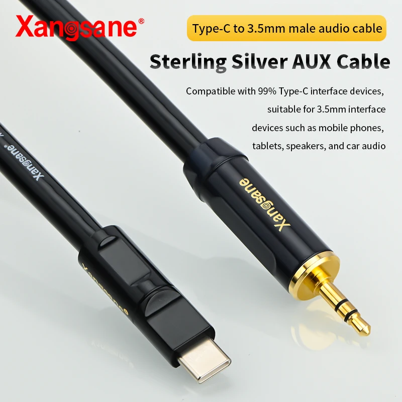 xangsane sterling silver type c to 3.5mm male audio cable car adapter aux jack mobile phone audio cable headphone speaker cable 
xangsane sterling silver type c to 3.5mm male audio cable car adapter aux jack mobile phone audio cable headphone speaker cable