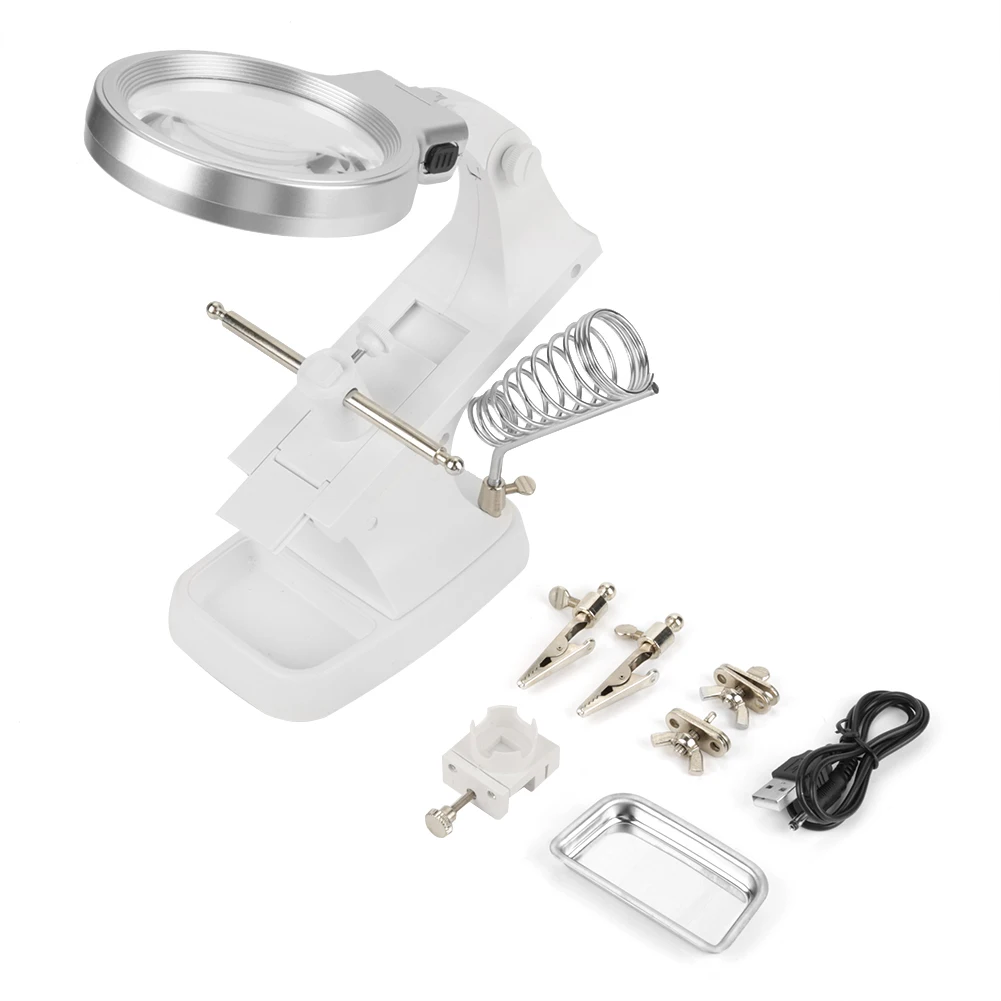 Repair Magnifier With Led Light Tabletop Magnifying Glass Clamp Stand Soldering Weld Holder Tabletop Magnifier
Repair Magnifier With Led Light Tabletop Magnifying Glass Clamp Stand Soldering Weld Holder Tabletop Magnifier