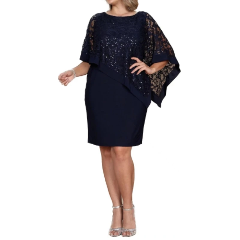 Summer Elegant Dresses for Women Plus Size Half Sleeve Floral Lace Layered Mother of Bride Midi Dress Wedding Evening Party
Summer Elegant Dresses for Women Plus Size Half Sleeve Floral Lace Layered Mother of Bride Midi Dress Wedding Evening Party