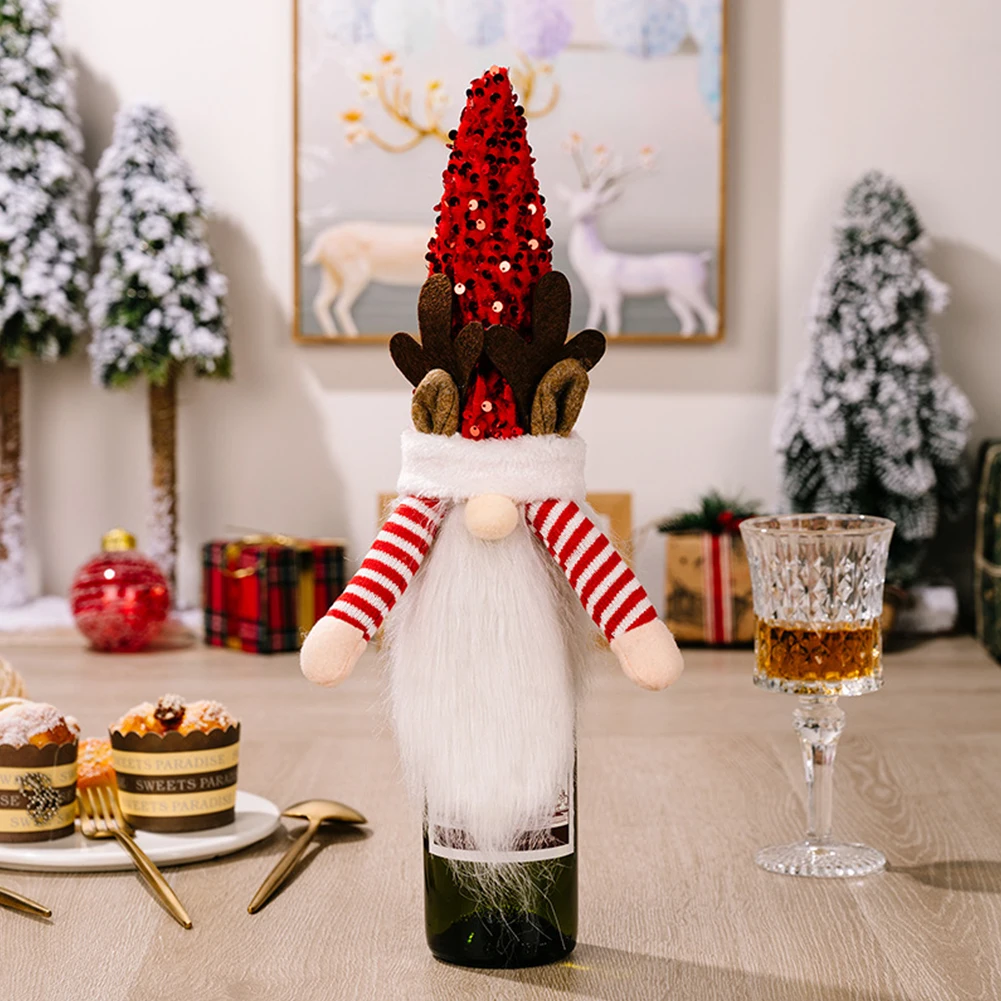 Christmas Decor Wine Bottle Cover Champagne Bottle Cap Christmas Dinner New Year 2023 Party Table Decorations Fashion
Christmas Decor Wine Bottle Cover Champagne Bottle Cap Christmas Dinner New Year 2023 Party Table Decorations Fashion