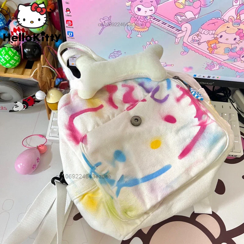 Sanrio Hello Kitty Canvas Backpack Y2k Girl Aesthetic Harajuiku Fashion Shoulder Bags Women Korean Style School Bags For Girls
Sanrio Hello Kitty Canvas Backpack Y2k Girl Aesthetic Harajuiku Fashion Shoulder Bags Women Korean Style School Bags For Girls