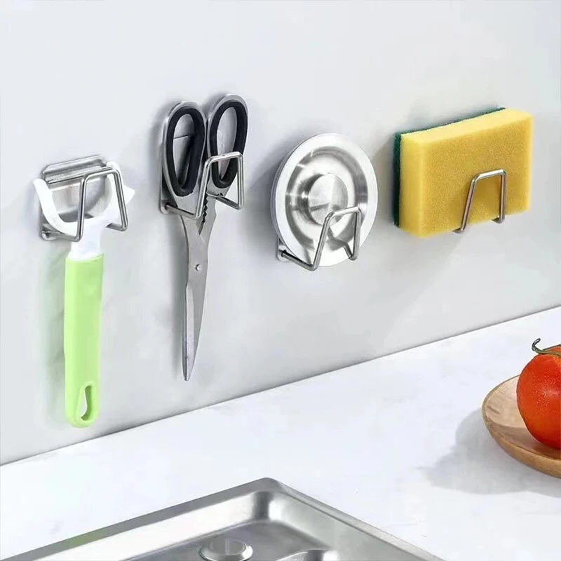 Kitchen Stainless Steel Sponges Racks Self Adhesive Sink Sponge Rack Drain Storage Shelf Stainless Steel Kitchen Wire Ball Rag
Kitchen Stainless Steel Sponges Racks Self Adhesive Sink Sponge Rack Drain Storage Shelf Stainless Steel Kitchen Wire Ball Rag