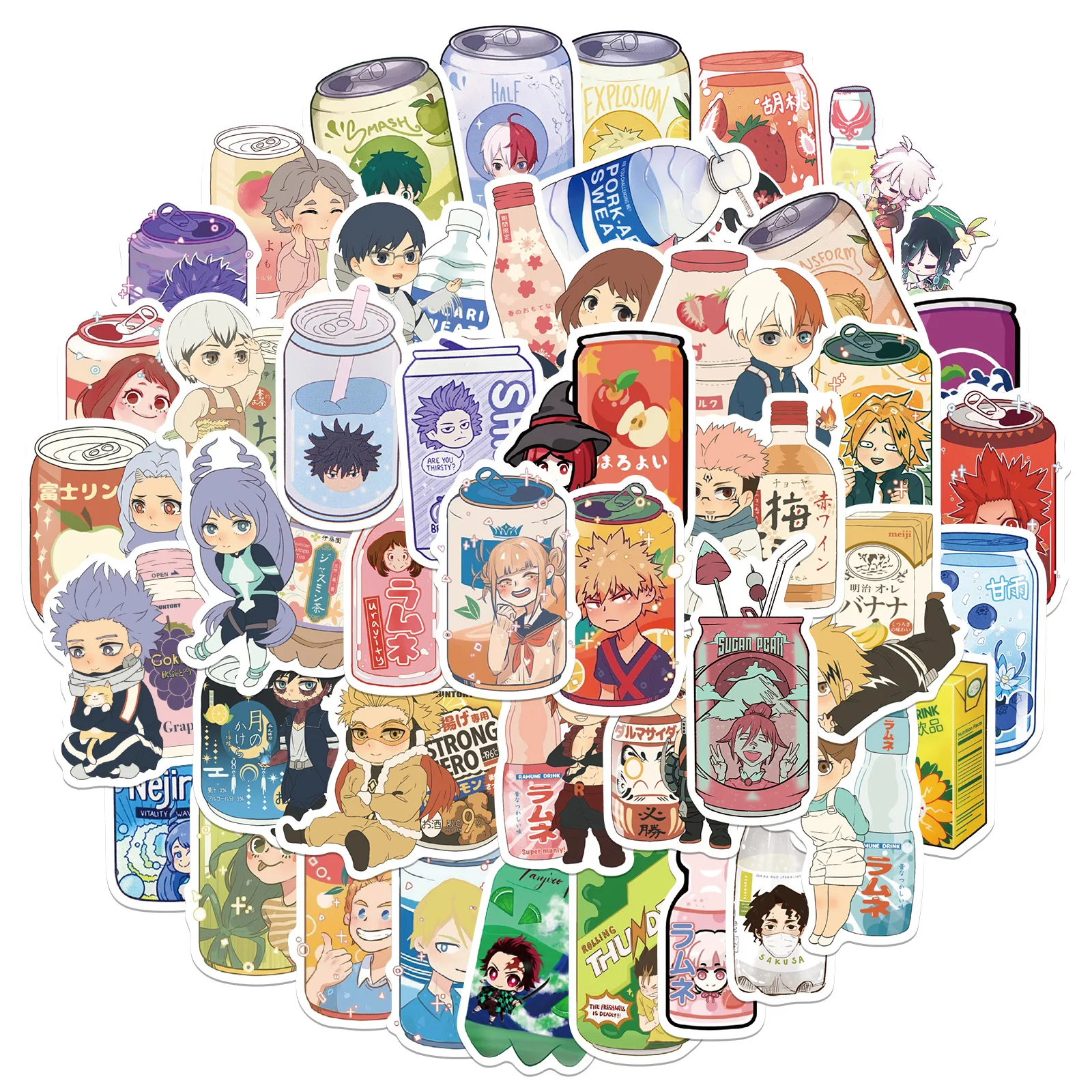 50pcs Kawaii Soda Drinks Anime Stickers Demon Slayer Cute Cartoon Graffiti Decals DIY Fridge Phone Car Styling guitar Sticker
50pcs Kawaii Soda Drinks Anime Stickers Demon Slayer Cute Cartoon Graffiti Decals DIY Fridge Phone Car Styling guitar Sticker