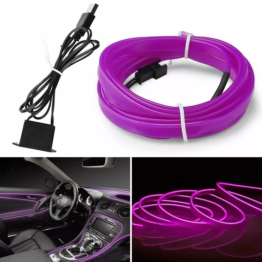 9.8FT Purple LED Car Interior Atmosphere Light Strip Wire Strip Light Decor Lamp Cool Light Strip USB Interface Accessories
9.8FT Purple LED Car Interior Atmosphere Light Strip Wire Strip Light Decor Lamp Cool Light Strip USB Interface Accessories