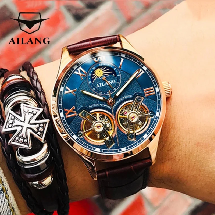 AILANG 2022 Fashion Original Brand Men's Luxury Mechanical Watch Double Tourbillon Leather Strap Moon Phase Automatic Watches
AILANG 2022 Fashion Original Brand Men's Luxury Mechanical Watch Double Tourbillon Leather Strap Moon Phase Automatic Watches