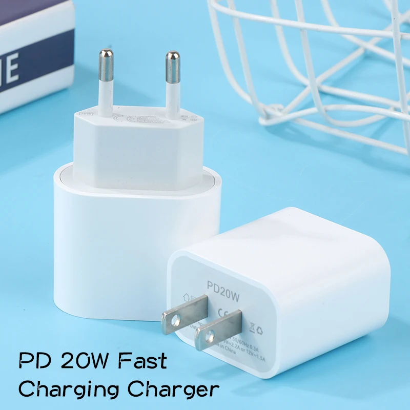 PD20W Phone Charger Fast Charging Charger Lightning Interface EU Plug US Plug Adapter
PD20W Phone Charger Fast Charging Charger Lightning Interface EU Plug US Plug Adapter