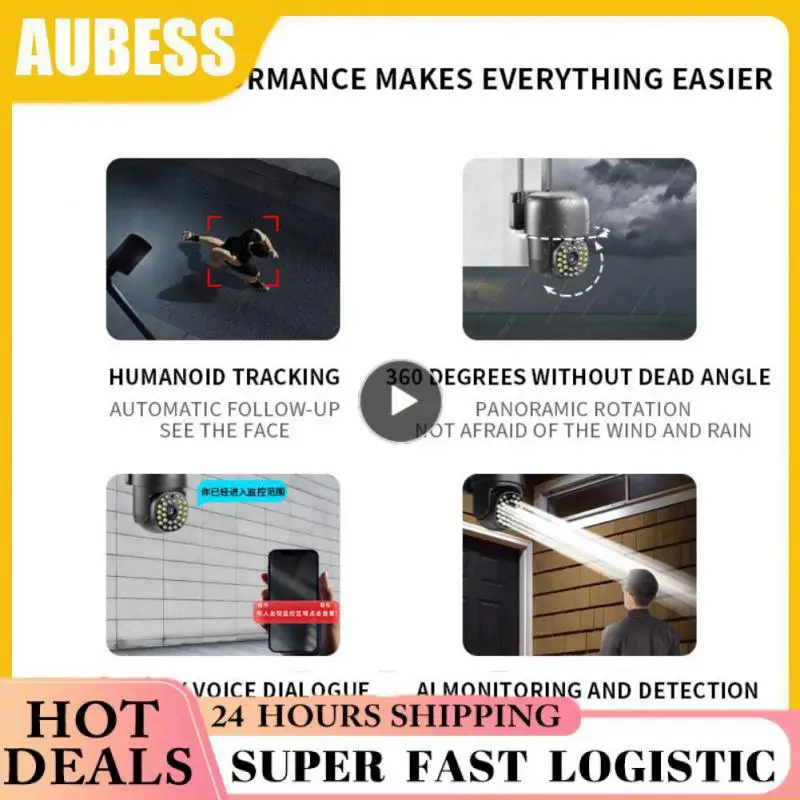 Auto Tracking Hd Wifi Ip Camera Outdoor Wireless Cctv Camera Waterproof Surveillance Cameras 2 Way Voice Security Protection
Auto Tracking Hd Wifi Ip Camera Outdoor Wireless Cctv Camera Waterproof Surveillance Cameras 2 Way Voice Security Protection