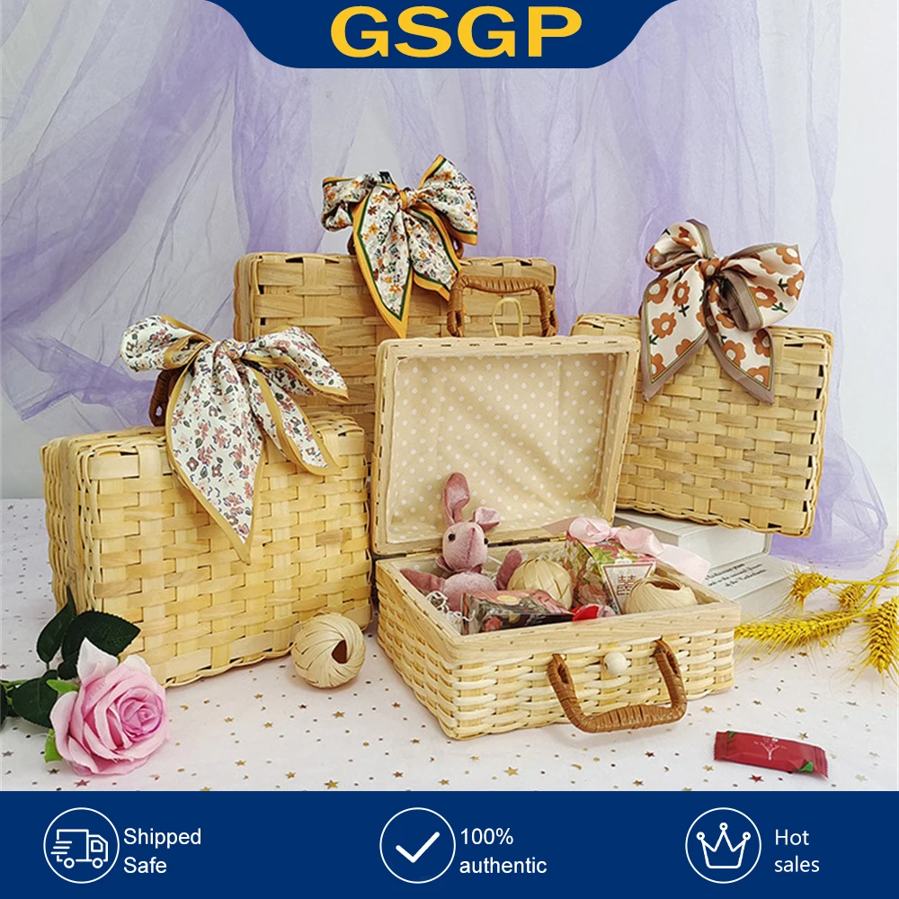 Portable Retro Rattan Suitcase Manual Woven Moon Cake Packaging Gift Basket Wood Packing Gift Box For Picnic Home Storage Box
Portable Retro Rattan Suitcase Manual Woven Moon Cake Packaging Gift Basket Wood Packing Gift Box For Picnic Home Storage Box