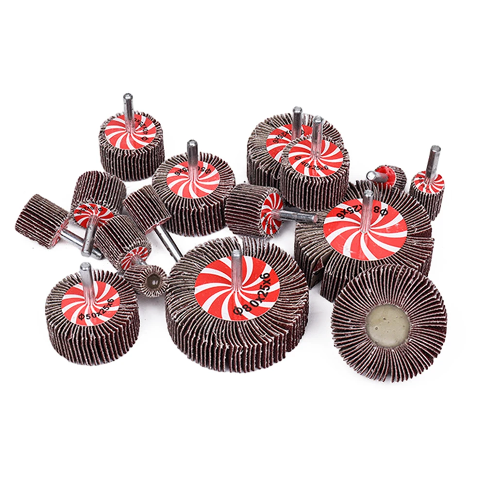 For Fan Grinder Abrasive Grit Flap Wheel 16/20/25/30/40/50mm 80 Mesh Accessories Attachment For Electric Drill
For Fan Grinder Abrasive Grit Flap Wheel 16/20/25/30/40/50mm 80 Mesh Accessories Attachment For Electric Drill