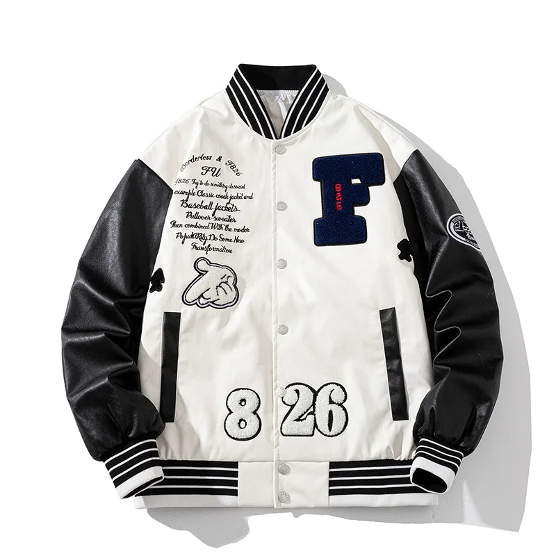 Varsity Jacket Men Women Patchwork Streetwear Baseball Jacket Hip Hop Letter Pu Leather Jacket Couple Clothes Korean High Street
Varsity Jacket Men Women Patchwork Streetwear Baseball Jacket Hip Hop Letter Pu Leather Jacket Couple Clothes Korean High Street