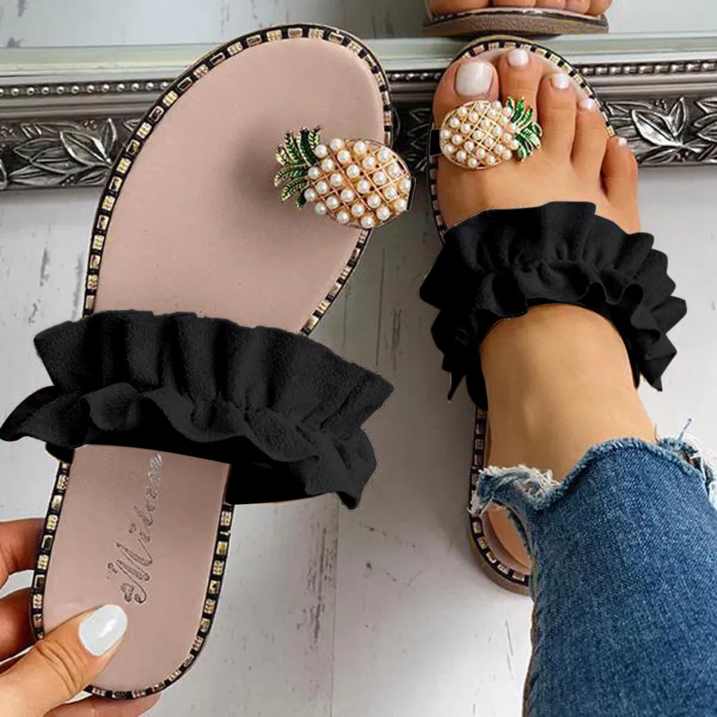 Summer Ladies Slippers Ruffles Leopard Flats Sandals New Fashion Women Shoes Casual Soft Flip Flops Plus Size Females Slides
Summer Ladies Slippers Ruffles Leopard Flats Sandals New Fashion Women Shoes Casual Soft Flip Flops Plus Size Females Slides