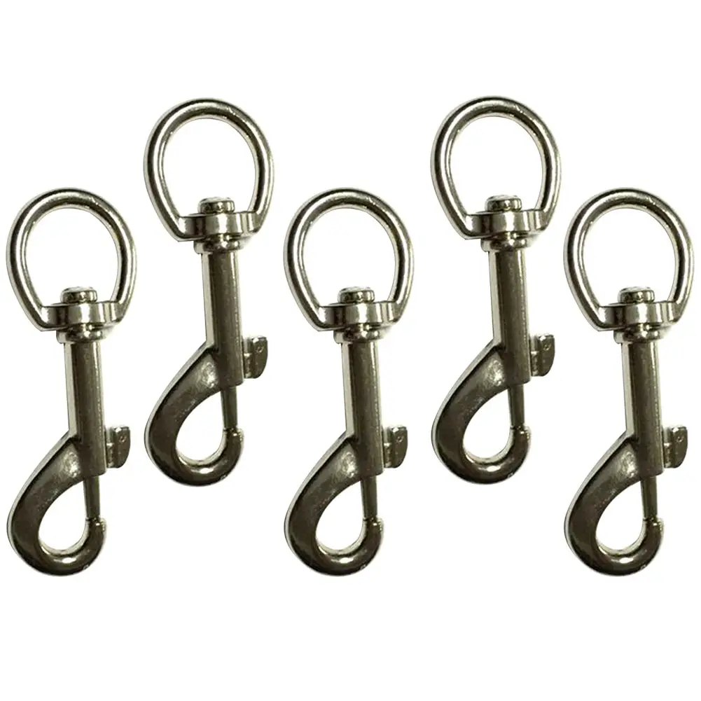 

5pcs Swivel Multi-Purpose Carabiner Camping Home Pet Clip Spring Snap Hook Trigger Outdoor Clasp Accessories Dog Buckle Keychain