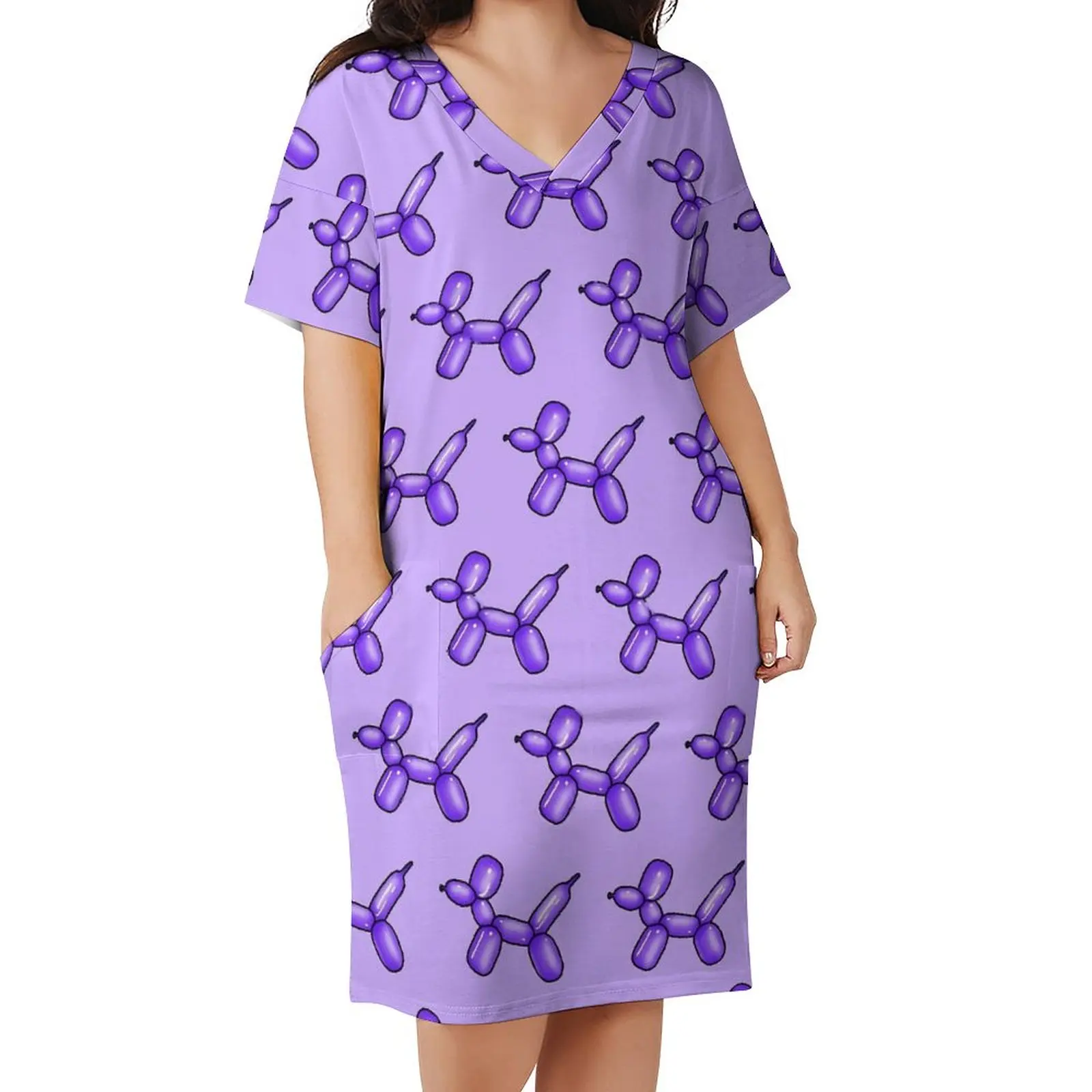 Женское платье с коротким рукавом и абстрактным принтом
Женское платье с коротким рукавом и абстрактным принтом