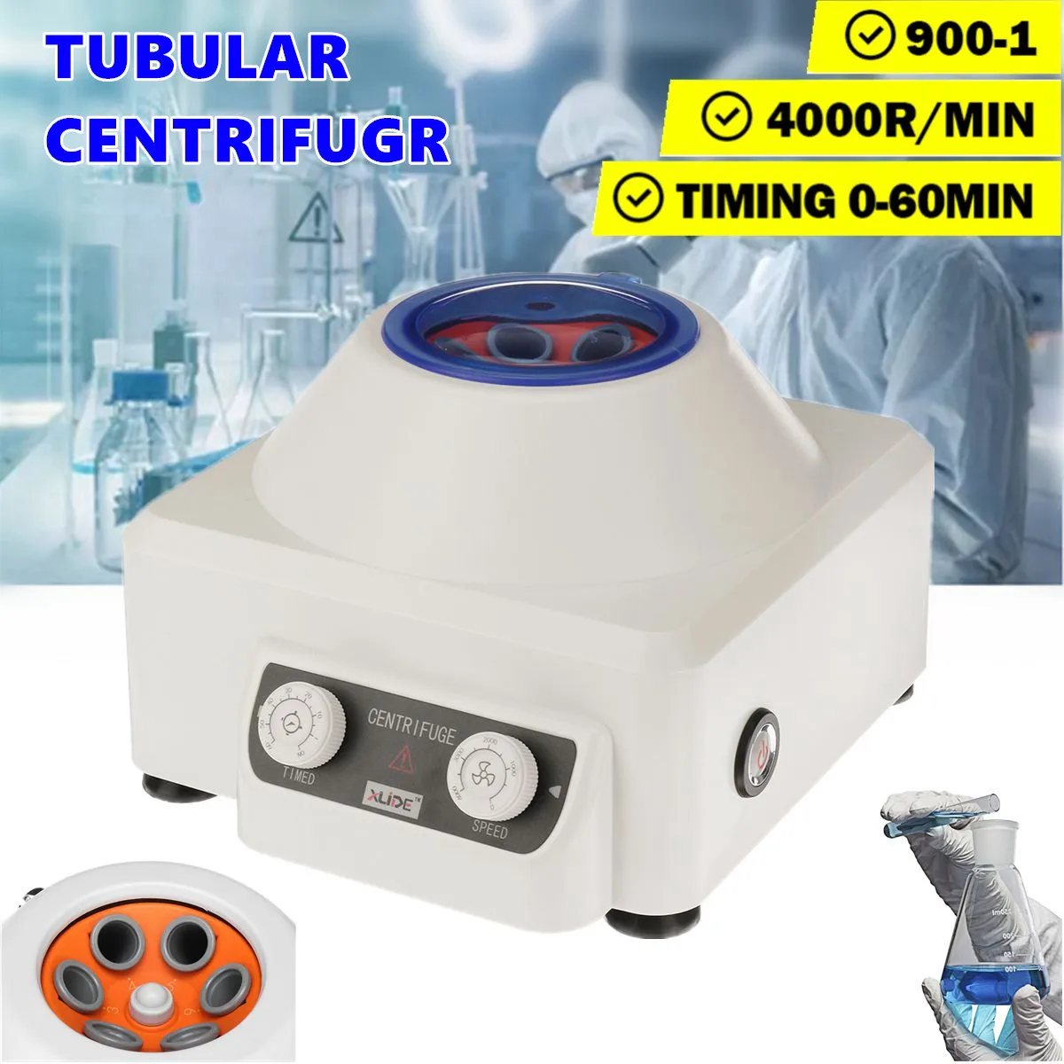 Tubular centrifuge Electric Laboratory Centrifuge Medical Practice machine Supplies prp Isolate serum 4000rpm With 6Pcs Tube
Tubular centrifuge Electric Laboratory Centrifuge Medical Practice machine Supplies prp Isolate serum 4000rpm With 6Pcs Tube