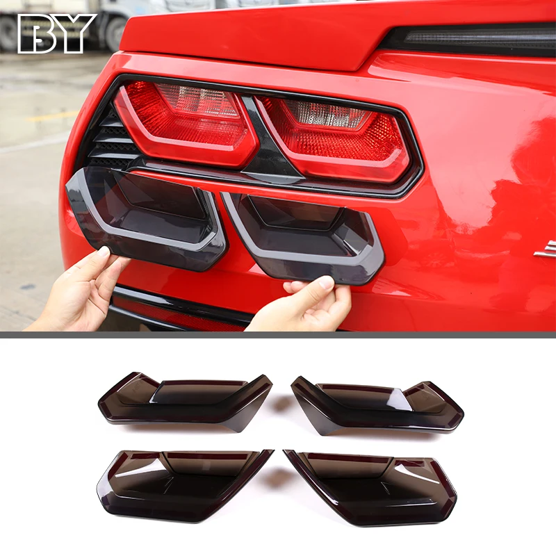 4pcs Automobile Lamp Trim Cover Black Tail Light Cover Trim Sticker For Chevrolet Corvette C7 2014-2019 Auto Exterior Accessory 
4pcs Automobile Lamp Trim Cover Black Tail Light Cover Trim Sticker For Chevrolet Corvette C7 2014-2019 Auto Exterior Accessory