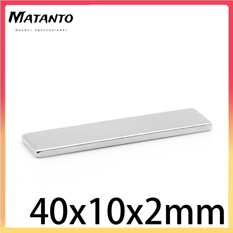2/5/10/20/30/50PCS 40x10x2mm Block Rare Earth Neodymium Magnet N35 Rectangular Strong Powerful Magnets 40x10x2 40*10*2 mm
2/5/10/20/30/50PCS 40x10x2mm Block Rare Earth Neodymium Magnet N35 Rectangular Strong Powerful Magnets 40x10x2 40*10*2 mm