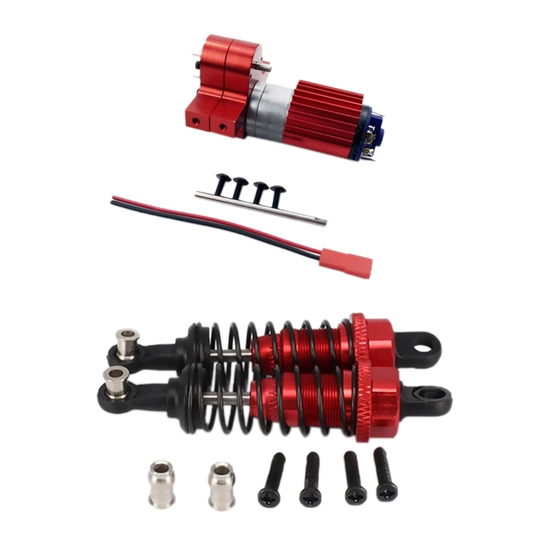 2Pcs Oil Adjustable 65Mm Shock Absorber Damper Red & 1Pcs 370 Brushed Motor+Alloy Heat Sink Gear Box Set
2Pcs Oil Adjustable 65Mm Shock Absorber Damper Red & 1Pcs 370 Brushed Motor+Alloy Heat Sink Gear Box Set