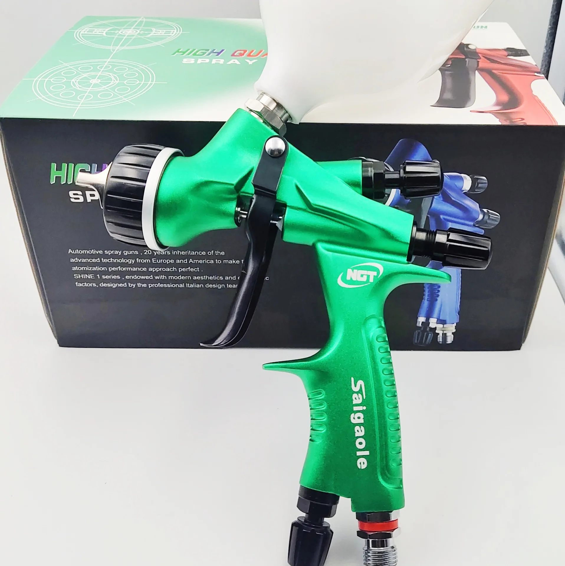 Saigaole Upper Pot 1.3 Paint Spray Gun High Atomization Car Sheet Metal Furniture Finish Paint Spray Gun NGT
Saigaole Upper Pot 1.3 Paint Spray Gun High Atomization Car Sheet Metal Furniture Finish Paint Spray Gun NGT