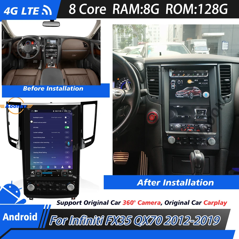 Android System Auto radio For Infiniti FX35 QX70 2012-2019 2 Din GPS Touch Screen Navigation Video Player Recorder Head Unit
Android System Auto radio For Infiniti FX35 QX70 2012-2019 2 Din GPS Touch Screen Navigation Video Player Recorder Head Unit