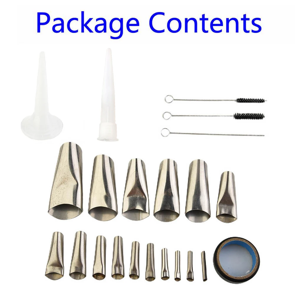 Floor Tile Reform Caulk Nozzle Applicator Stainless Steel Designed With 45° Muzzle+Brush Glue Nozzle Tape 16pcs Variety Of Sizes
Floor Tile Reform Caulk Nozzle Applicator Stainless Steel Designed With 45° Muzzle+Brush Glue Nozzle Tape 16pcs Variety Of Sizes