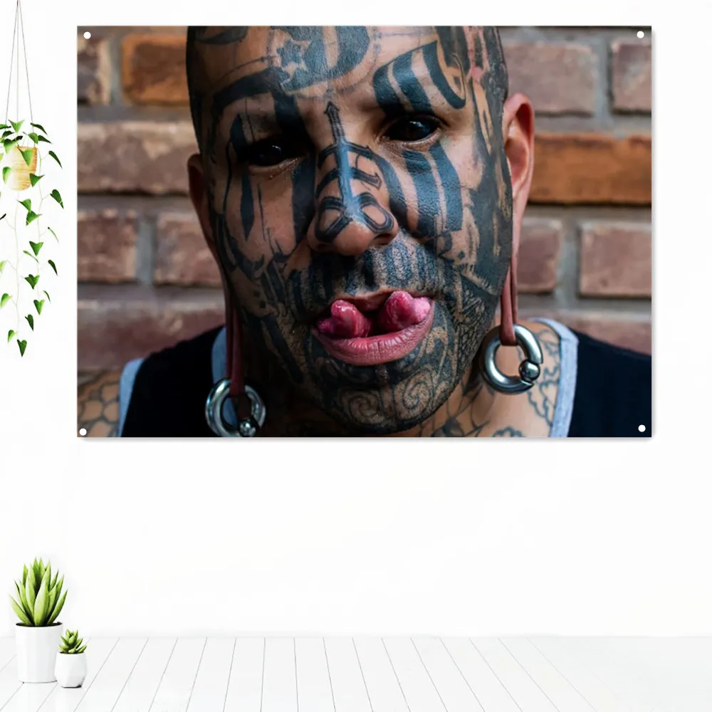 Bald Monster with Full Head Tattoo Poster Wall Art Hanging Flag Old School Tattoo Artworks Tapestry Home Decor Painting Banner
Bald Monster with Full Head Tattoo Poster Wall Art Hanging Flag Old School Tattoo Artworks Tapestry Home Decor Painting Banner