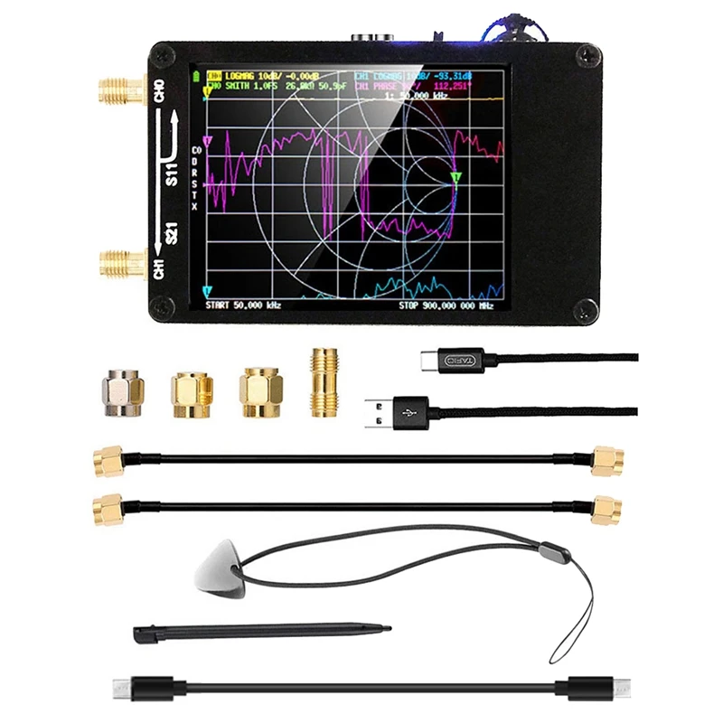 Vector Nanovna-H Vector Network Antenna Analyzer 10Khz-1.5Ghz MF HF VHF UHF With SD Card Slot Spectrum Tester 5V 120MA
Vector Nanovna-H Vector Network Antenna Analyzer 10Khz-1.5Ghz MF HF VHF UHF With SD Card Slot Spectrum Tester 5V 120MA
