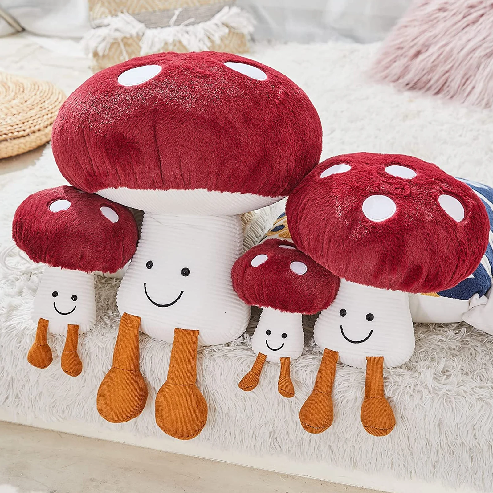 Cute Mushroom Plush Toy 3D Stuffed Mushroom Pillow for Girls Friend Kids Red Mushroom Toys Soft Pillow Home Decor Sofa Pillow
Cute Mushroom Plush Toy 3D Stuffed Mushroom Pillow for Girls Friend Kids Red Mushroom Toys Soft Pillow Home Decor Sofa Pillow
