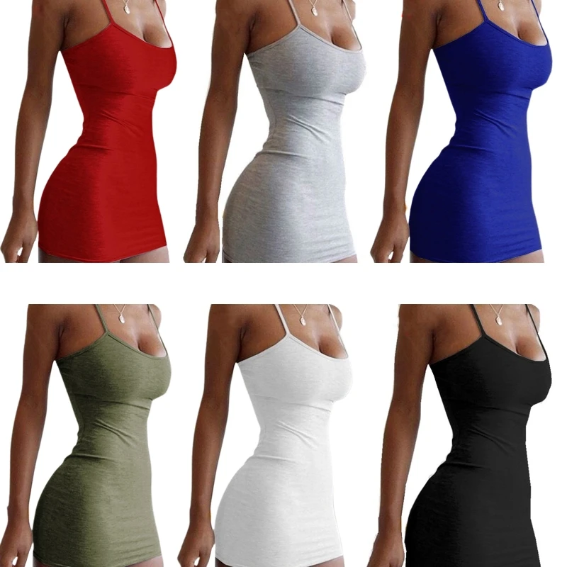 H9ED Solid Mini Bodycon Dress Sleeveless Casual Wrap Hip Halter Neck Sundress Spaghetti Strap for Wife Mother Girlfriend Gift
H9ED Solid Mini Bodycon Dress Sleeveless Casual Wrap Hip Halter Neck Sundress Spaghetti Strap for Wife Mother Girlfriend Gift