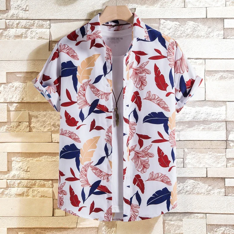 New Men's Casual Short-sleeved Printed Shirt Fashion Loose Large Yards Lapel Shirt
New Men's Casual Short-sleeved Printed Shirt Fashion Loose Large Yards Lapel Shirt