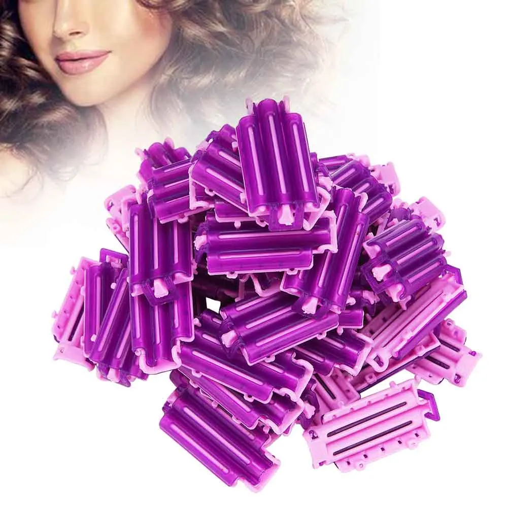 

45pcs Resin Tool Fluffy Clamps DIY Salon Styling Wave Rod Rollers Clip Hair Roots Perm Accessories Corn Curler Bars Home