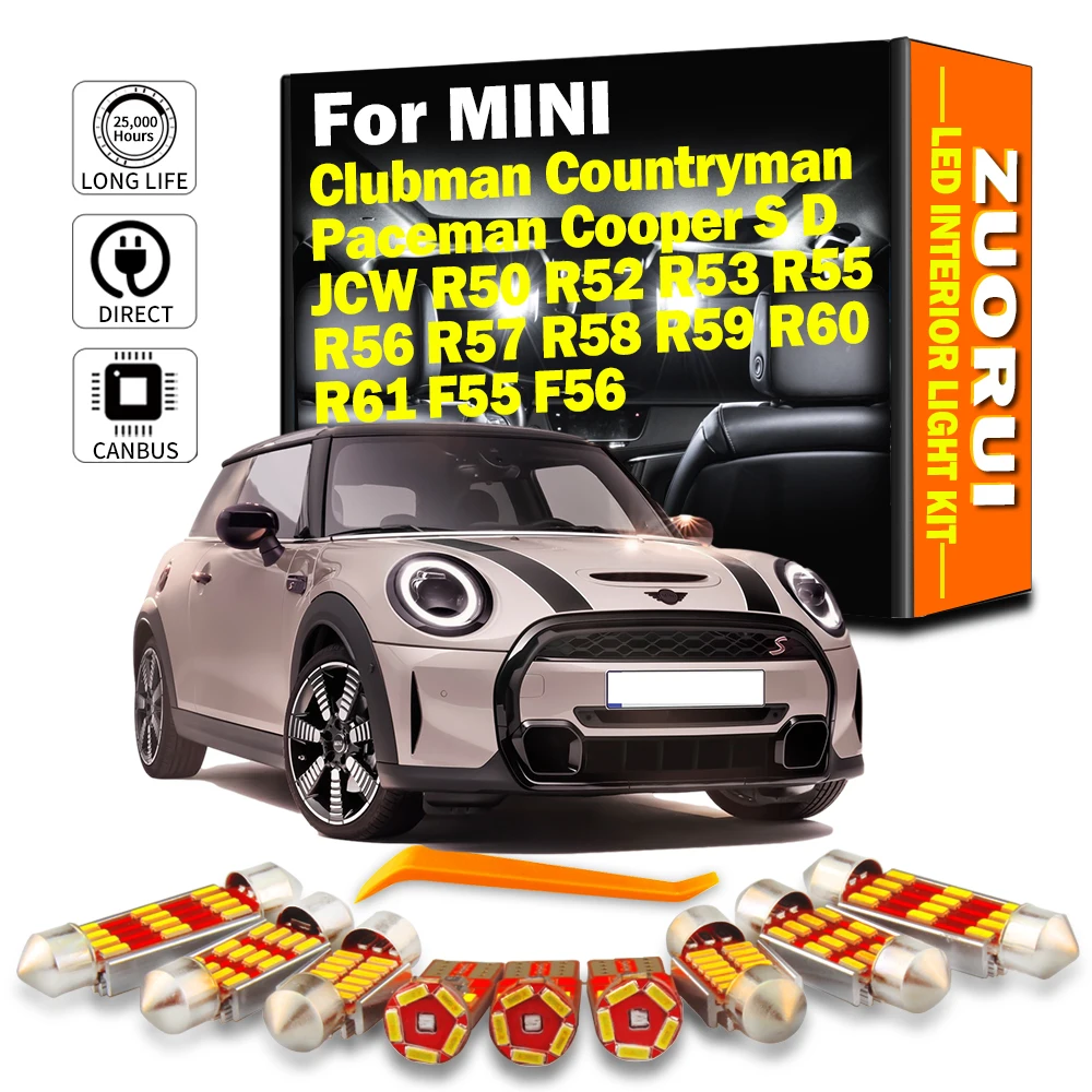 Светодиодные лампы для салосветильник автомобиля для MINI Clubman Paceman Countryman Cooper S D JCW R50 R52 R53 R55 R56 R57 R58 R59 R60 R61 F55 F56
Светодиодные лампы для салосветильник автомобиля для MINI Clubman Paceman Countryman Cooper S D JCW R50 R52 R53 R55 R56 R57 R58 R59 R60 R61 F55 F56