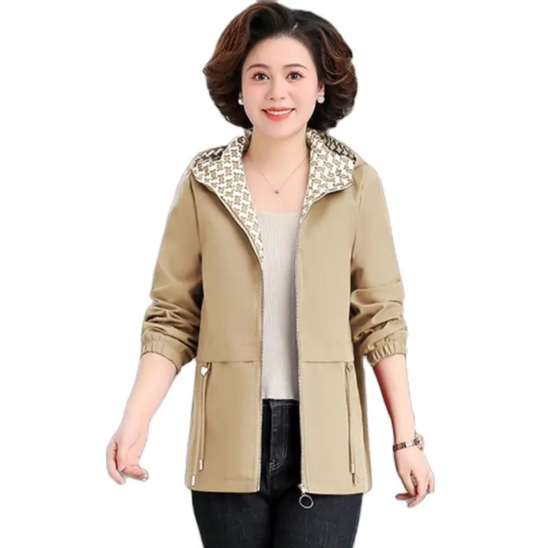 Spring Coat Western Style High-end 2023 New Middle-aged Ladies Fashion Hooded Loose Slim Spring Casual Windbreaker Women
Spring Coat Western Style High-end 2023 New Middle-aged Ladies Fashion Hooded Loose Slim Spring Casual Windbreaker Women