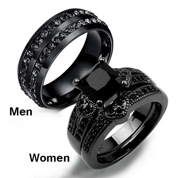 Black Ring for Couple AAA Black Zircon Stainless Steel Ring Engagement Wedding Ring Anniversary Party Gift Jewelry for Women Men
Black Ring for Couple AAA Black Zircon Stainless Steel Ring Engagement Wedding Ring Anniversary Party Gift Jewelry for Women Men