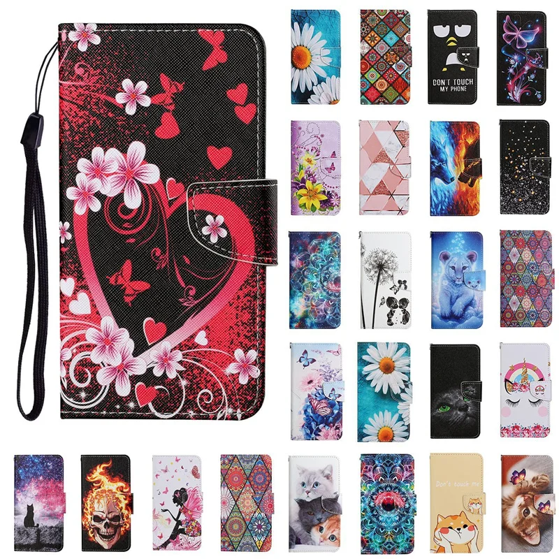 

Leather Phone Case For Huawei Honor 10 Lite HRY-LX1 Case sFor Huawei Honor 20 10i 10X 9X Lite 9A Case Flip Wallet Painted Cover
