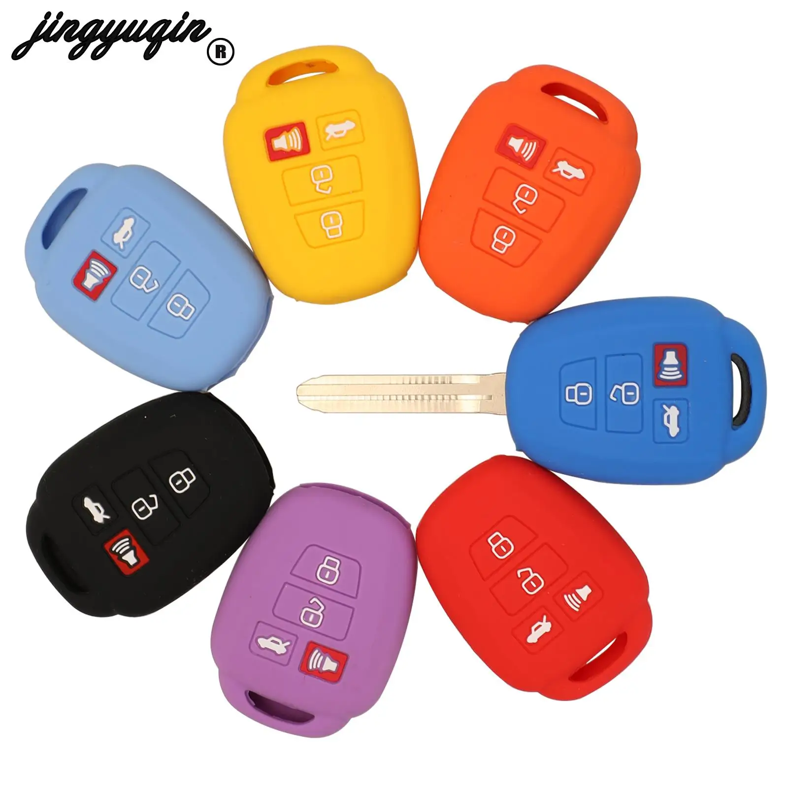 Силиконовый брелок jingyuqin с 4 кнопками для Toyota Camry 2019 Rav4 2018 Corolla 2016 Tacoma Vios Prius C Highlander
Силиконовый брелок jingyuqin с 4 кнопками для Toyota Camry 2019 Rav4 2018 Corolla 2016 Tacoma Vios Prius C Highlander