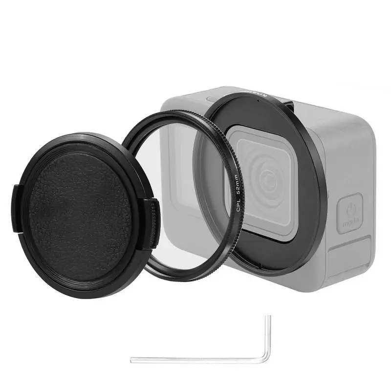 Filter Kit For Hero 10 9 Black CPL Lens Filter With Lens Cap Adapter Ring Hexagon Wrench For Hero 9 10 Sports Camera Accessories
Filter Kit For Hero 10 9 Black CPL Lens Filter With Lens Cap Adapter Ring Hexagon Wrench For Hero 9 10 Sports Camera Accessories