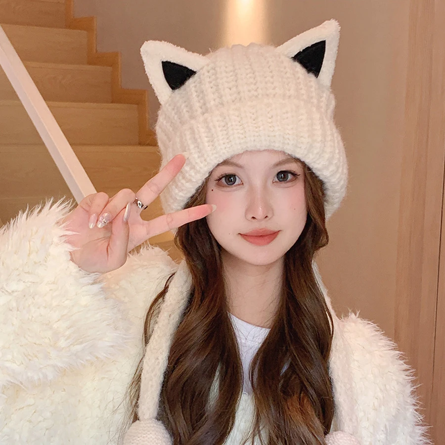 Женская Зимняя Шапка-бини для защиты ушей 
Женская Зимняя Шапка-бини для защиты ушей