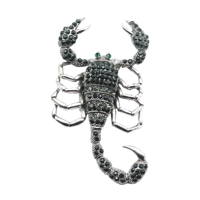 

Retro Scorpion Rhinestone Brooch Pin Vintage Women Crystal Pin Scarf Clip Accessories Pins Brooches