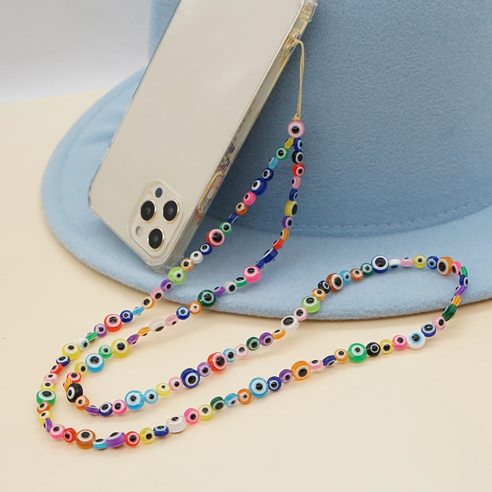 Bohemian Blue Evil Eye Beads Long Phone Chain Lanyard DIY Handmade Mobile Straps Portable Jewelry for Bags Keychain Phone Case
Bohemian Blue Evil Eye Beads Long Phone Chain Lanyard DIY Handmade Mobile Straps Portable Jewelry for Bags Keychain Phone Case