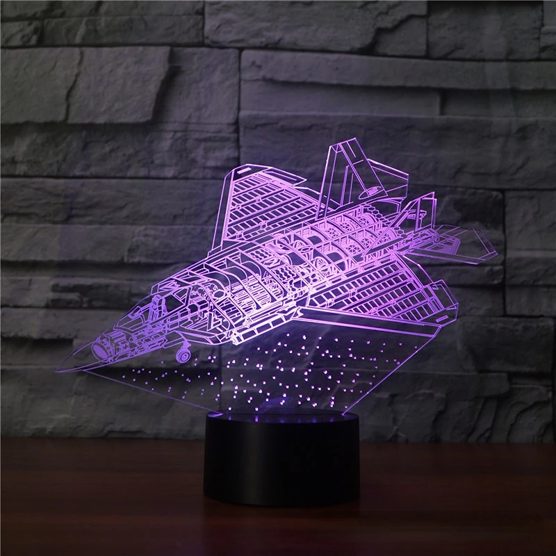Night Light Plane Pattern 3D Stereo Vision Colorful Touch Remote Control LED Illusion Gift Atmosphere Small Desktop Table Lamp
Night Light Plane Pattern 3D Stereo Vision Colorful Touch Remote Control LED Illusion Gift Atmosphere Small Desktop Table Lamp
