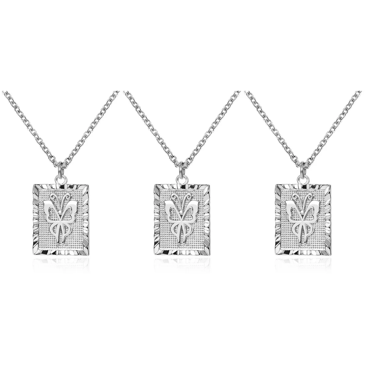 3pcs Square Charm Necklace Butterflies Necklace Hip Hop Clavicle Chain for Men
3pcs Square Charm Necklace Butterflies Necklace Hip Hop Clavicle Chain for Men