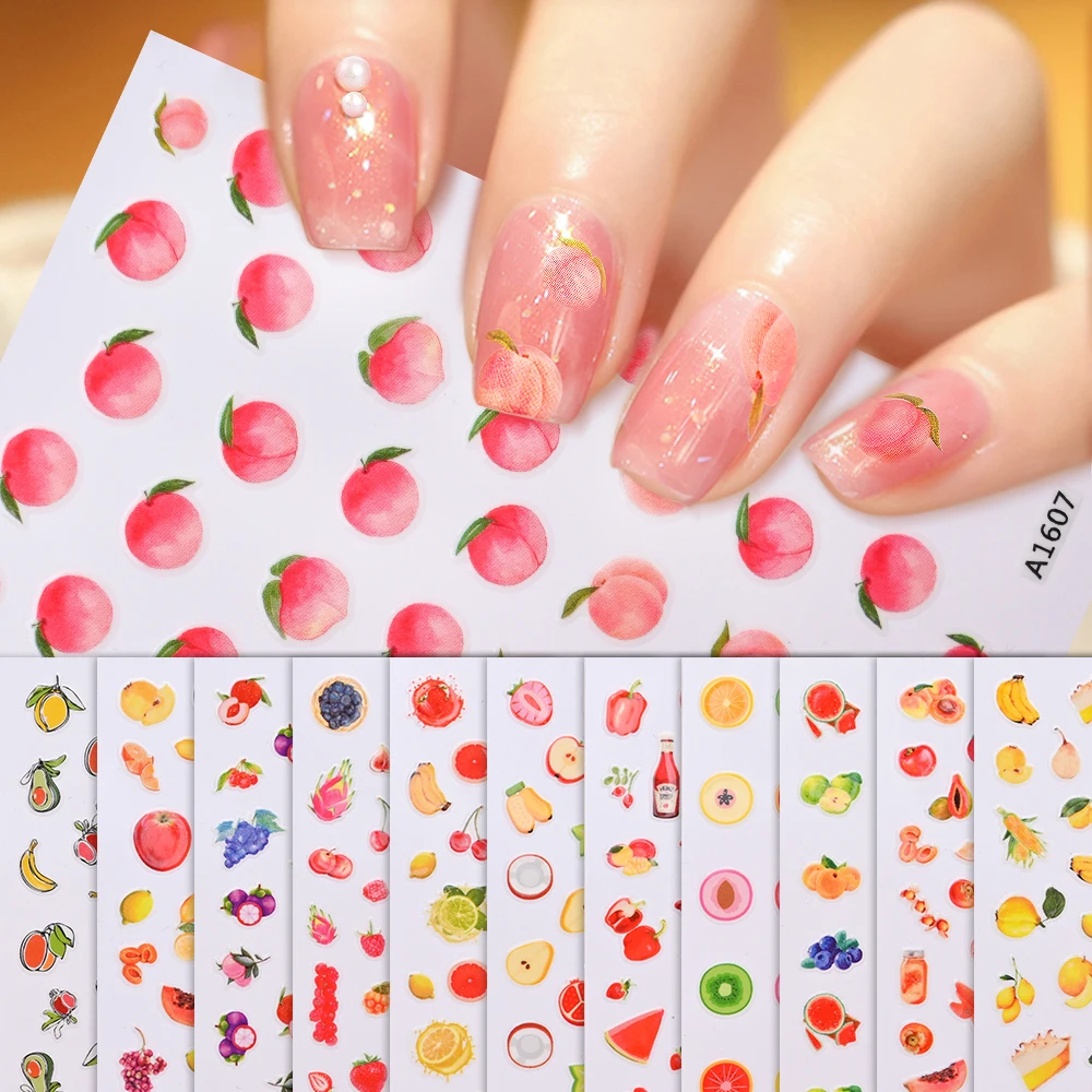 12Pcs Fruit Nail Art Stickers Decals Pink Peach Kawayii Adhesive Transfer Decals Slider For Manicure Nail Design Foils Decoraton
12Pcs Fruit Nail Art Stickers Decals Pink Peach Kawayii Adhesive Transfer Decals Slider For Manicure Nail Design Foils Decoraton