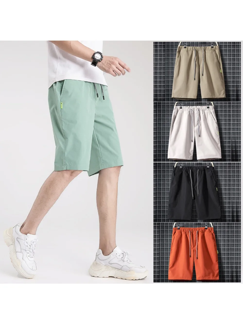 Summer New Beach Pants Drawstring Men's Medium Pants Casual Sports Breathable Shorts Men Straight Leg Five Quarter Pants Trend
Summer New Beach Pants Drawstring Men's Medium Pants Casual Sports Breathable Shorts Men Straight Leg Five Quarter Pants Trend
