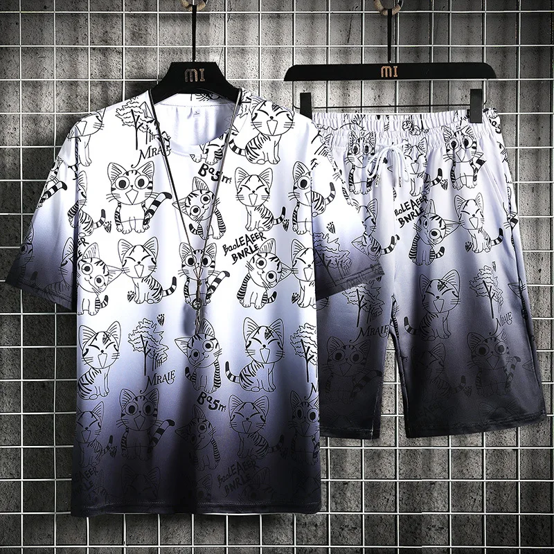 2022Summer Men's New Exercise Outfit Korean Style Trendy round Neck Loose Printed Casual Short Sleeve
2022Summer Men's New Exercise Outfit Korean Style Trendy round Neck Loose Printed Casual Short Sleeve