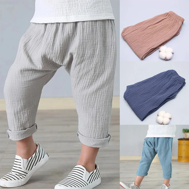 Kids Pants Boy Girl Summer Toddler Harem Linen Pleated Trousers Children's Pants for Baby Boys Cotton Linen Solid Casual Pants 
Kids Pants Boy Girl Summer Toddler Harem Linen Pleated Trousers Children's Pants for Baby Boys Cotton Linen Solid Casual Pants